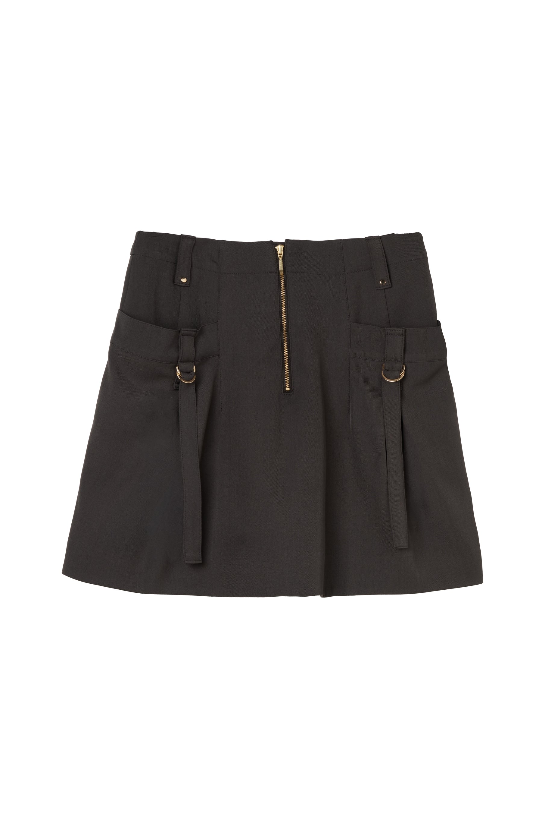 Front Zip Mini Skirt
