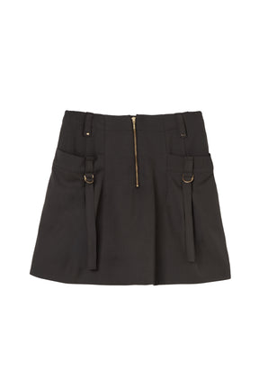 Front Zip Mini Skirt
