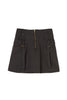 Front Zip Mini Skirt
