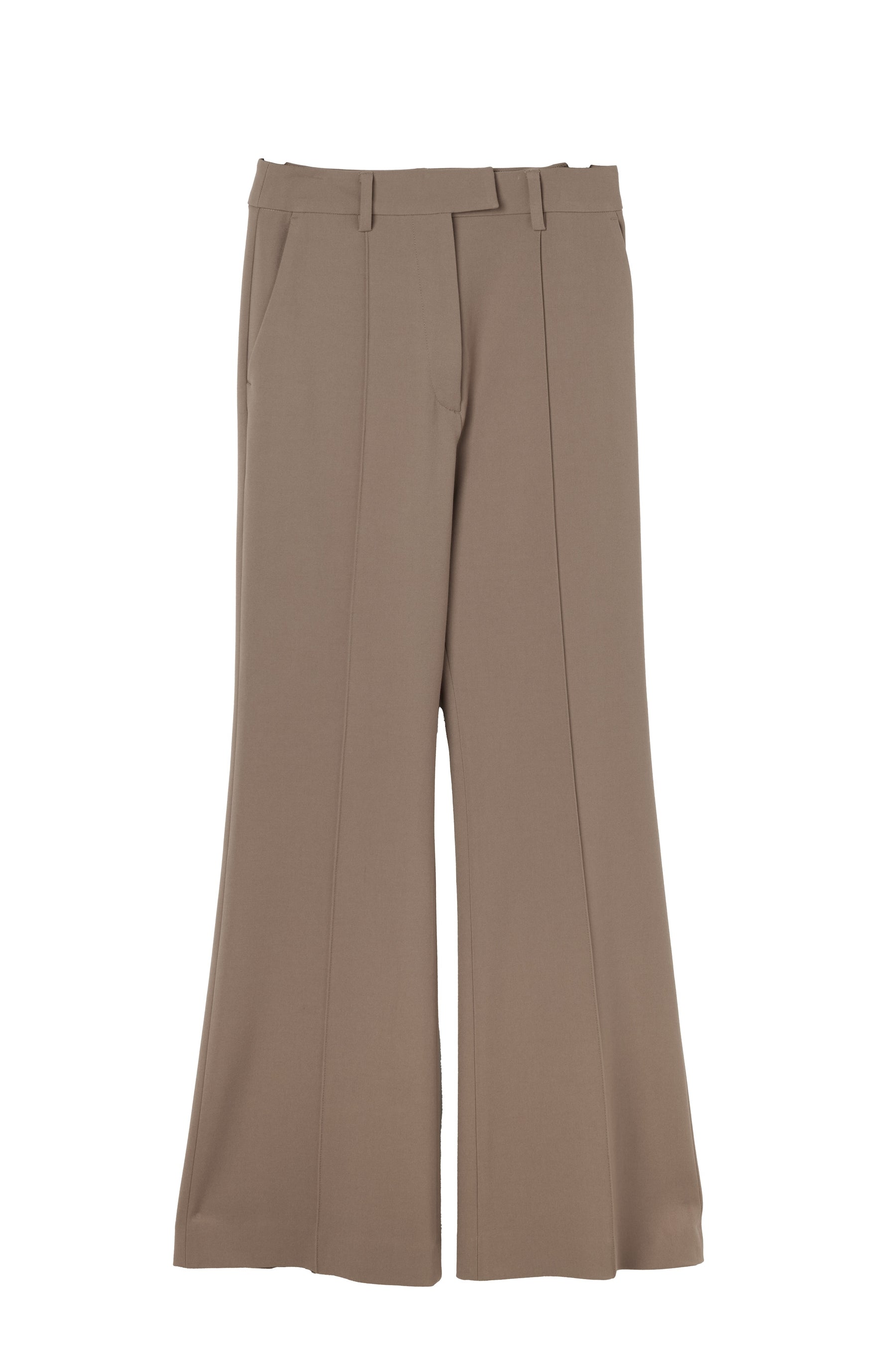 Front-Tuck Semi-Flare Pants