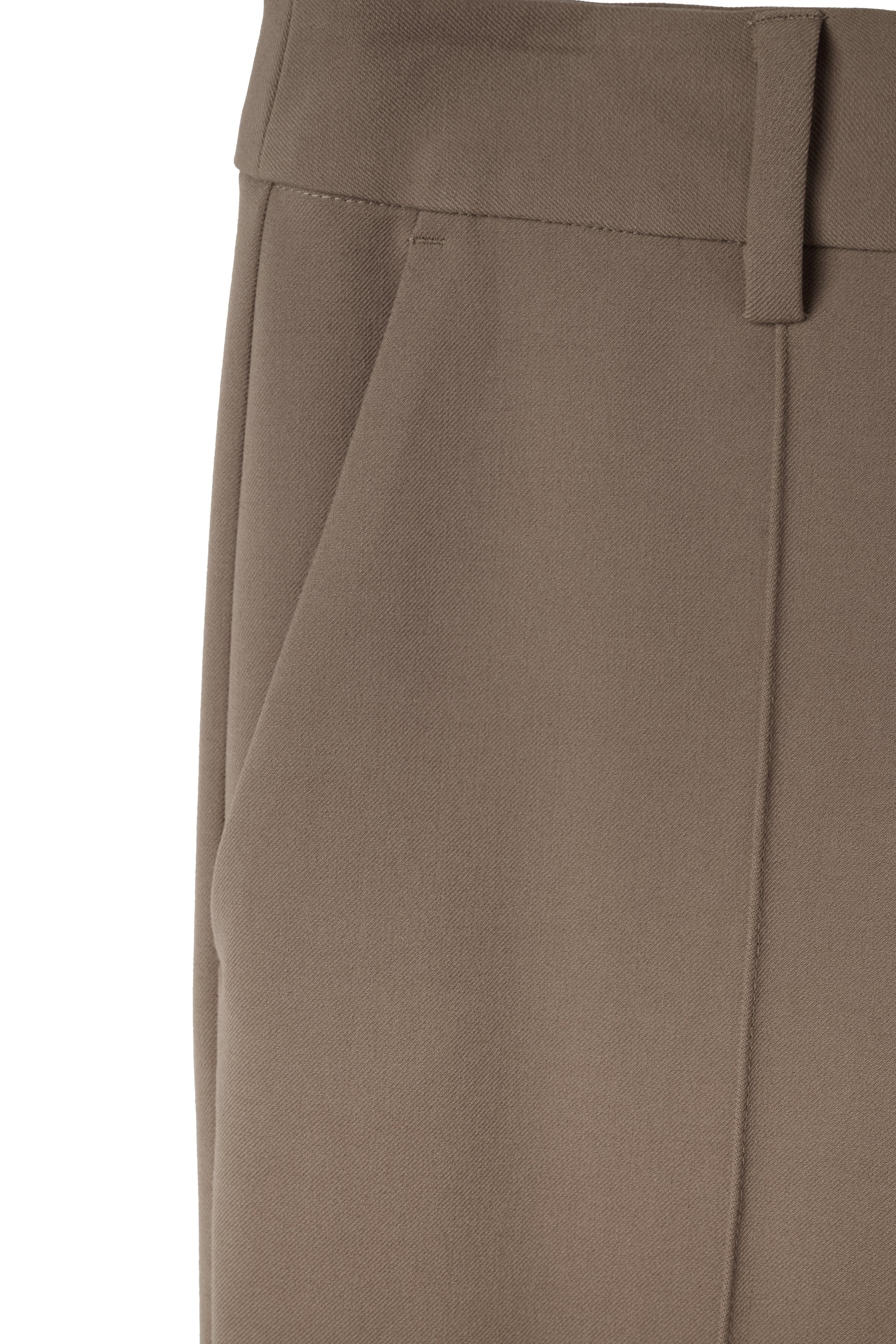 Front-Tuck Semi-Flare Pants