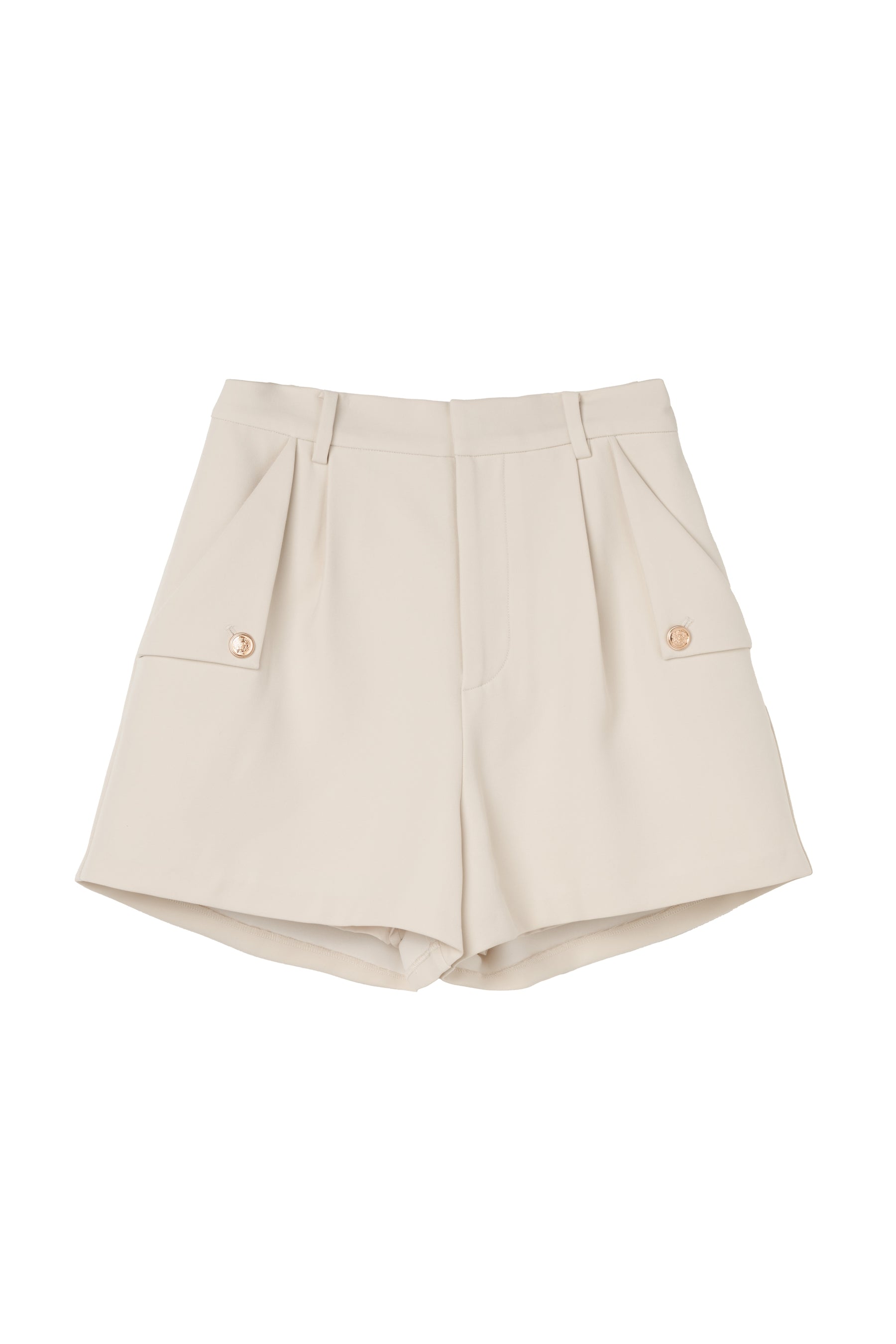 Twill Flap-Pocket Shorts