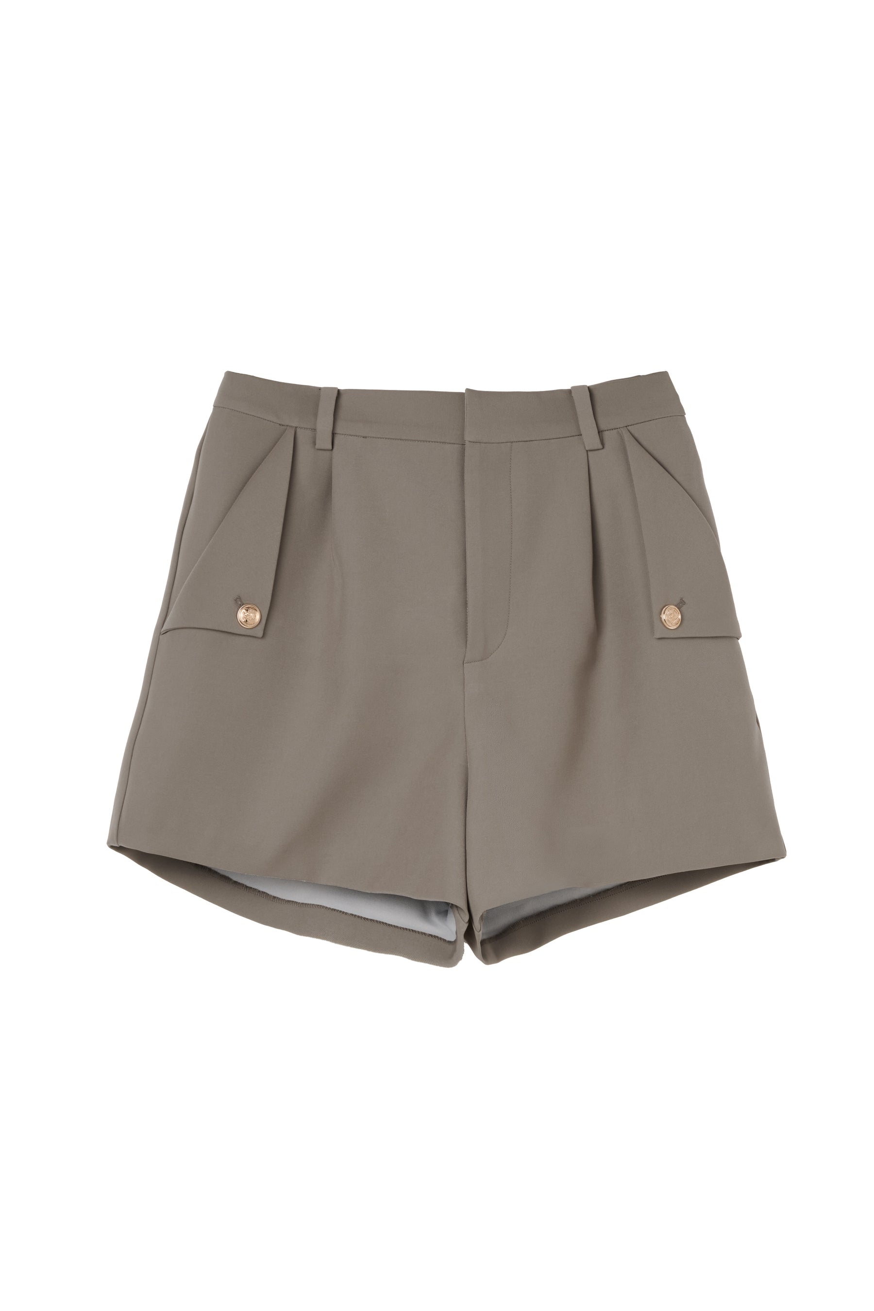 Twill Flap-Pocket Shorts