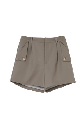 Twill Flap-Pocket Shorts