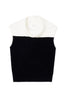 Two-Tone Draped-Neck Top