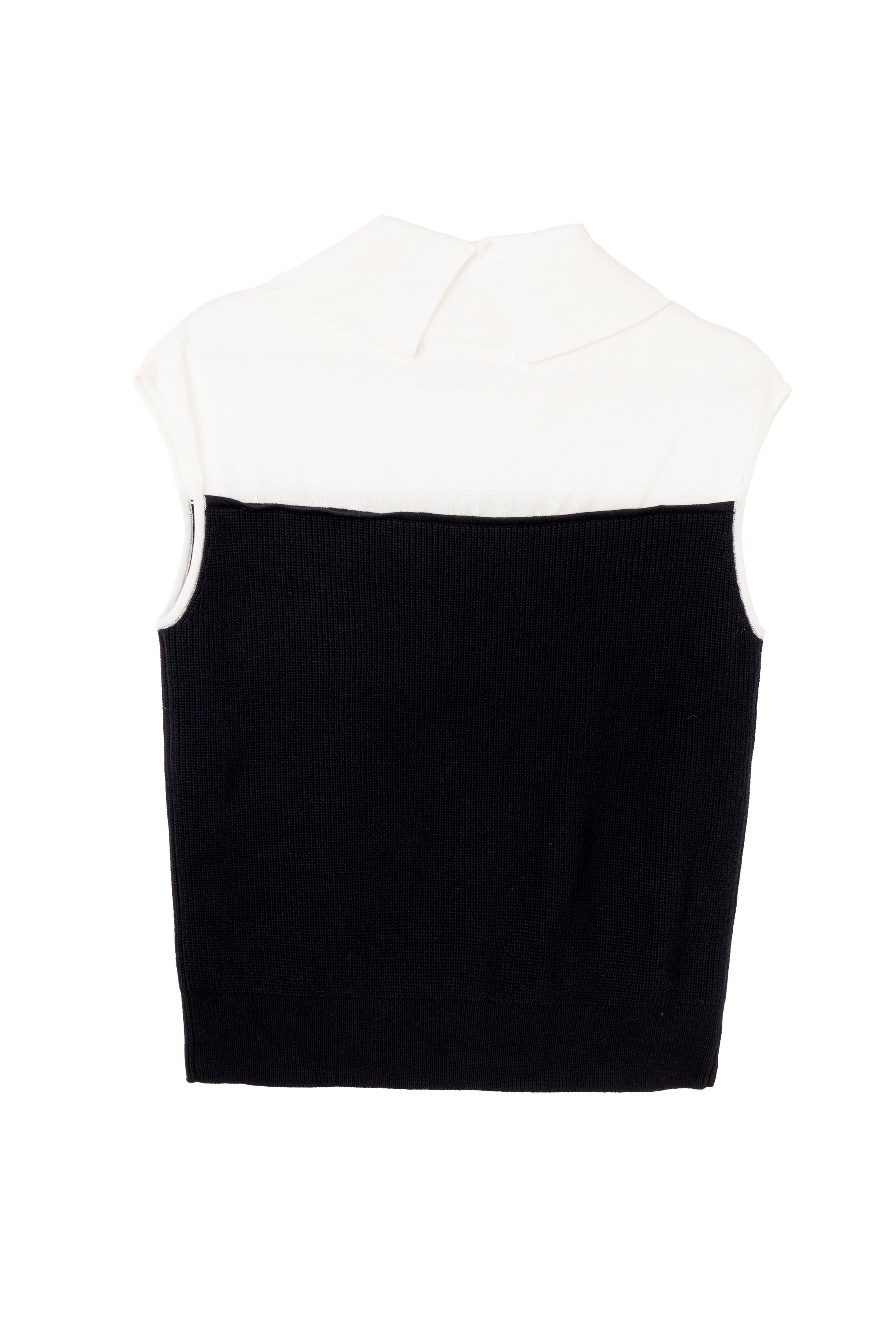 Two-Tone Draped-Neck Top