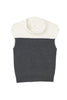 Two-Tone Draped-Neck Top