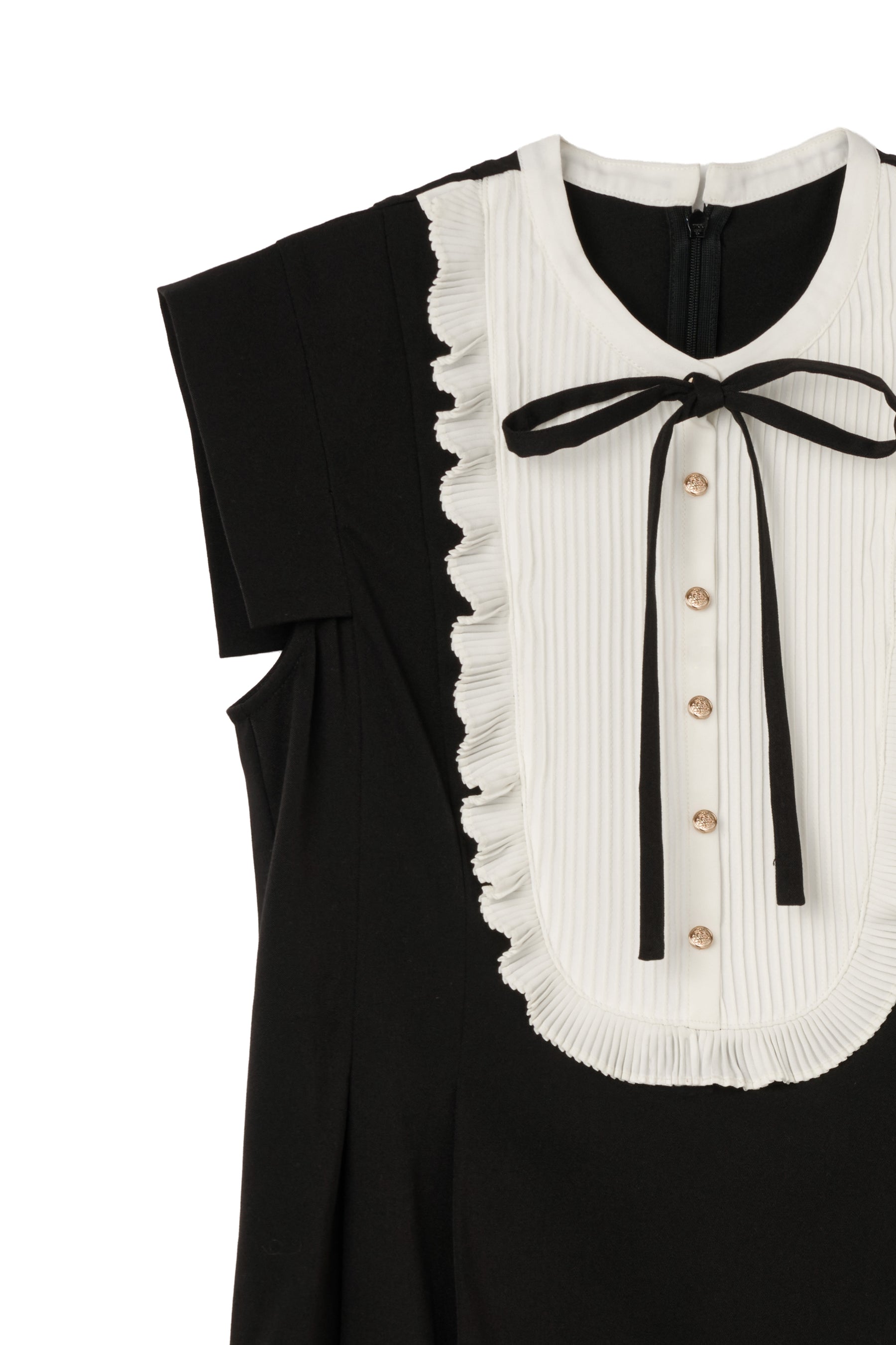 Pleated Ribbon Peplum Top