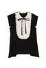 Pleated Ribbon Peplum Top