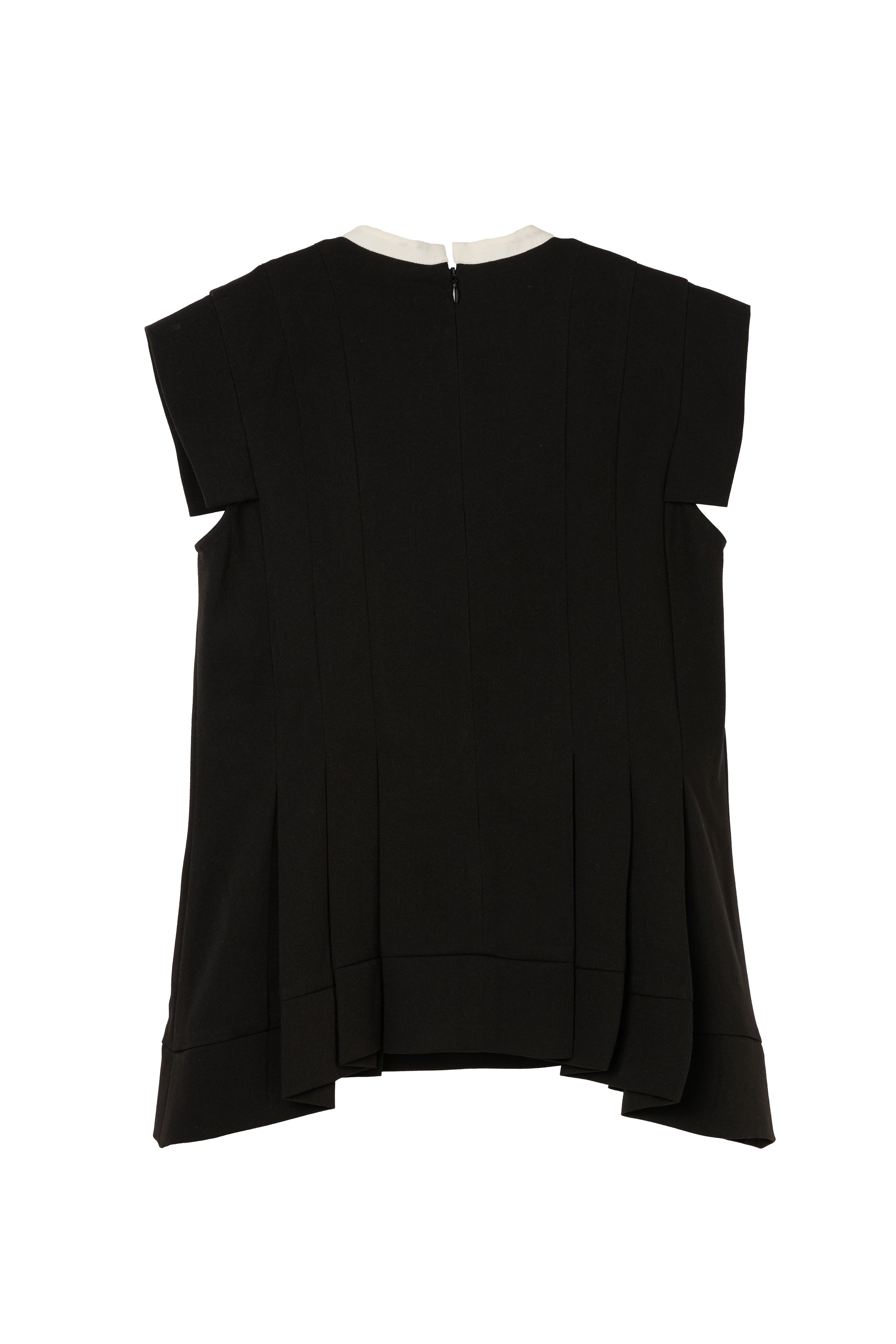 Pleated Ribbon Peplum Top