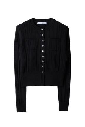 ［Essentia］Eyelet Knit Cardigan