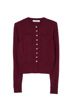 ［Essentia］Eyelet Knit Cardigan