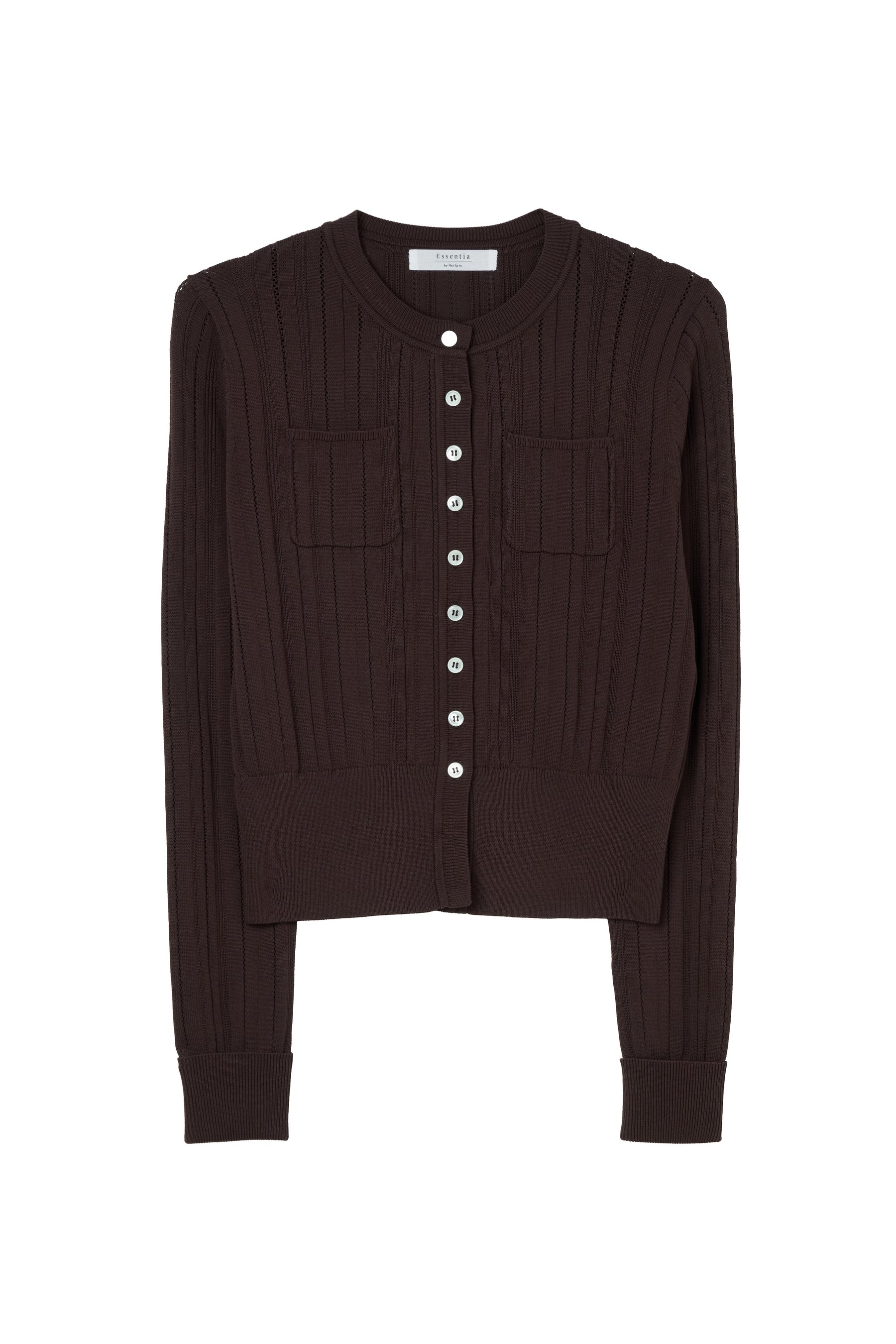Essentia］Eyelet Knit Cardigan