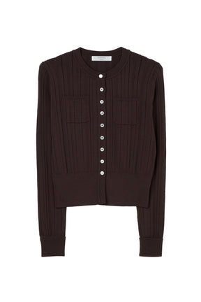 ［Essentia］Eyelet Knit Cardigan