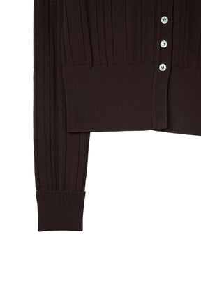 ［Essentia］Eyelet Knit Cardigan