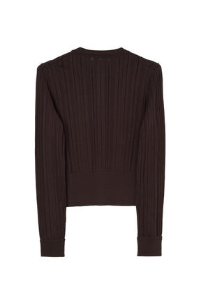［Essentia］Eyelet Knit Cardigan