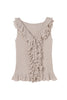 ［Essentia］Layered Ruffle Knit Top