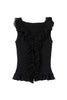 ［Essentia］Layered Ruffle Knit Top