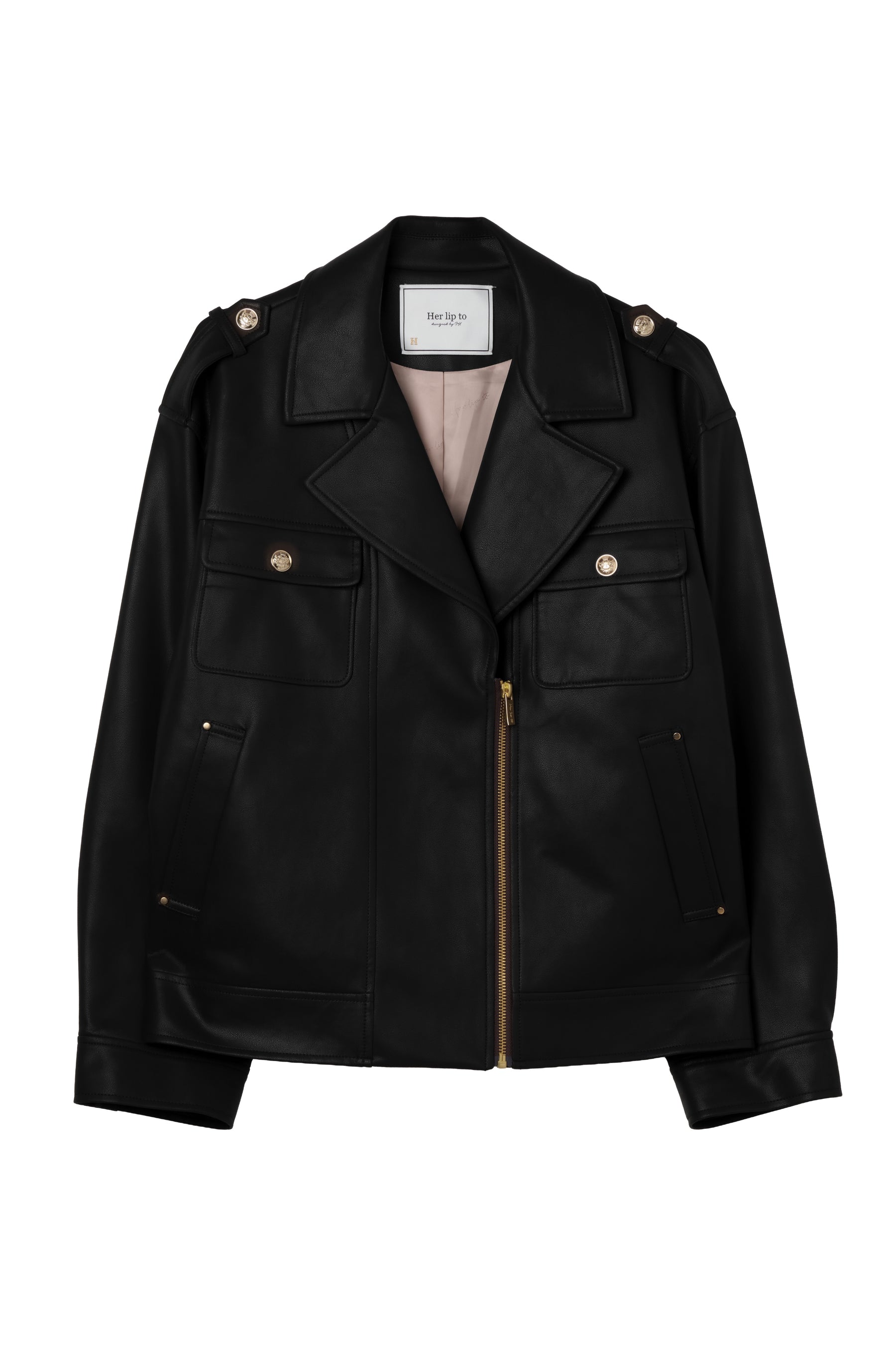Faux Leather Zip Jacket