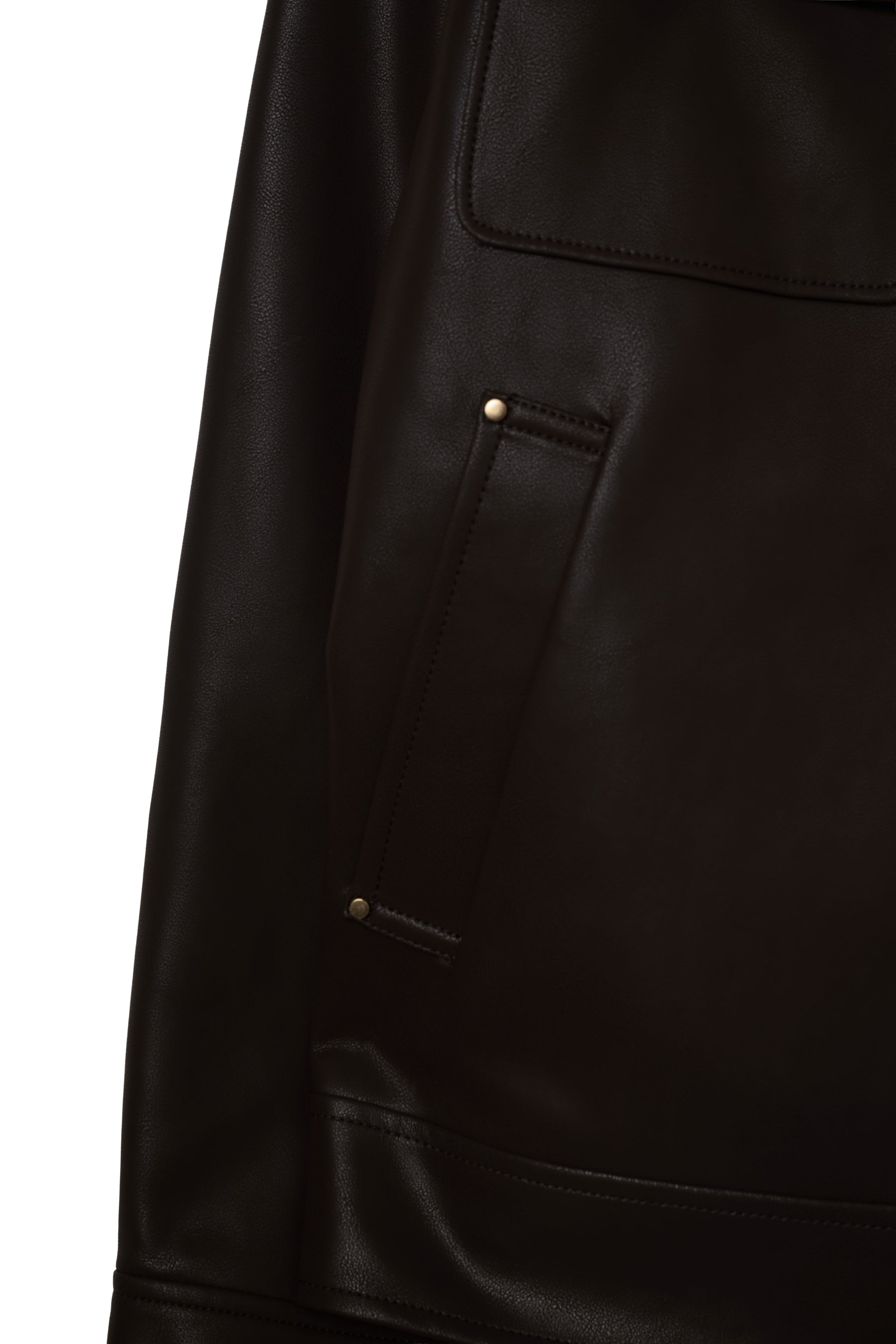 Faux Leather Zip Jacket