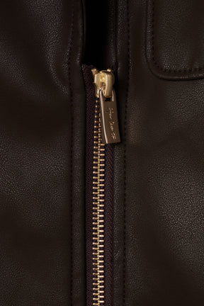 Faux Leather Zip Jacket