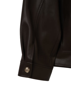 Faux Leather Zip Jacket
