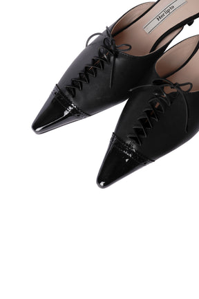 Lace-Up Medallion Mules