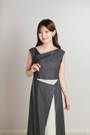 Elena Pleated Wrap Dress