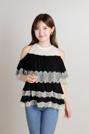 [Ships in late August] Marilou Lace Tiered Top