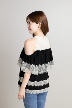 [Ships in late August] Marilou Lace Tiered Top