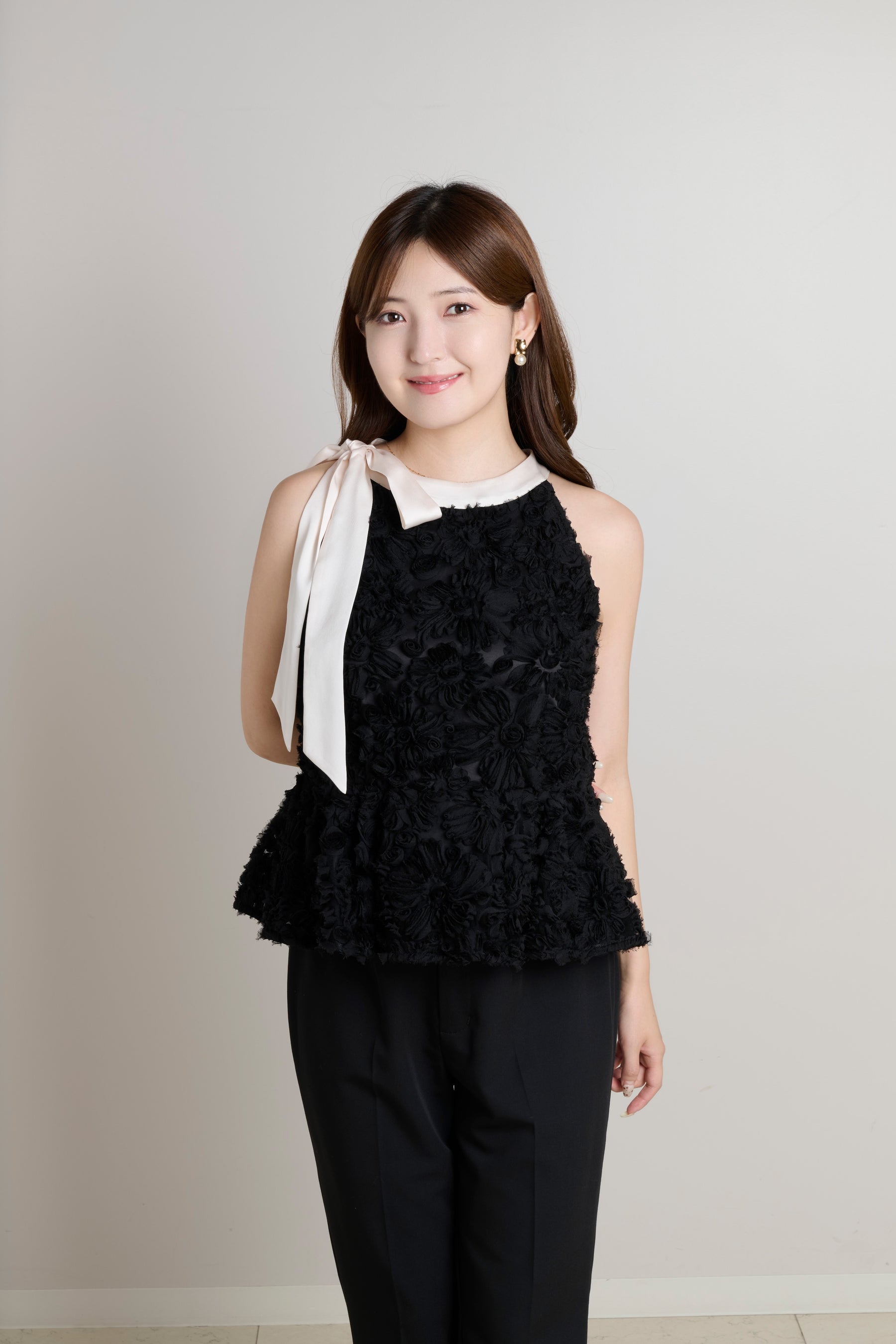 Rosette Peplum Top