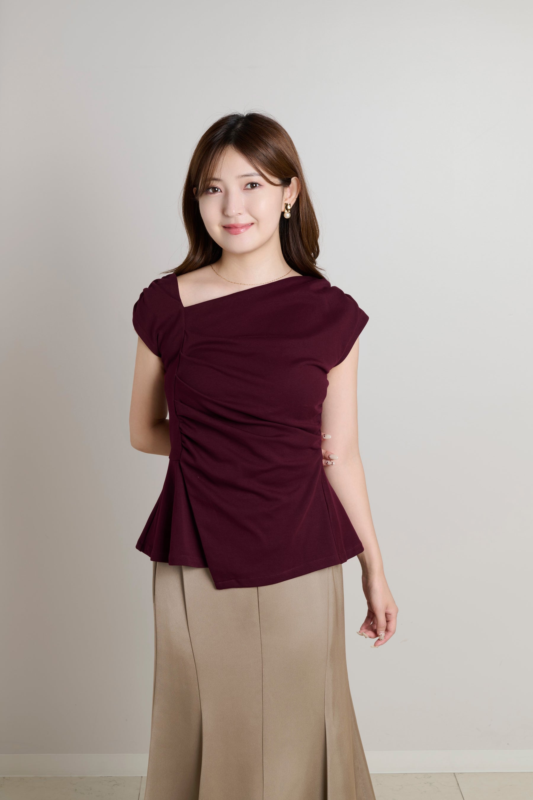 Asymmetrical Gathered Top