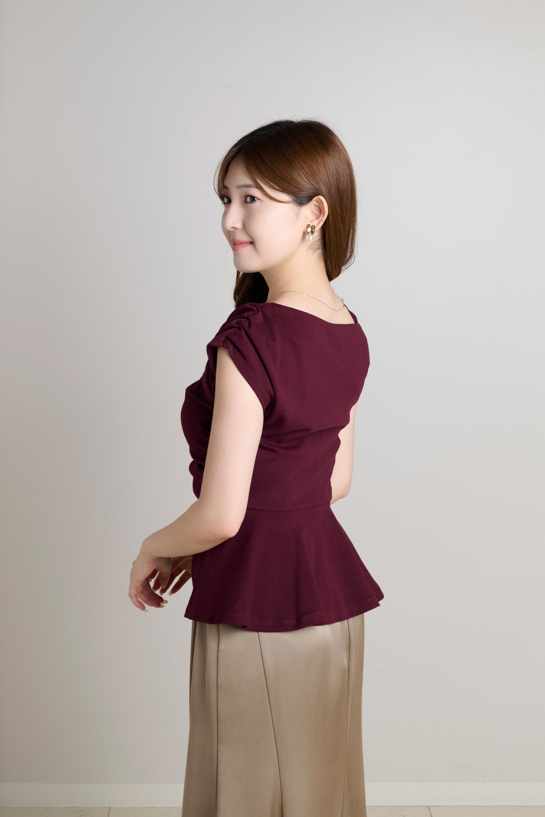 Asymmetrical Gathered Top