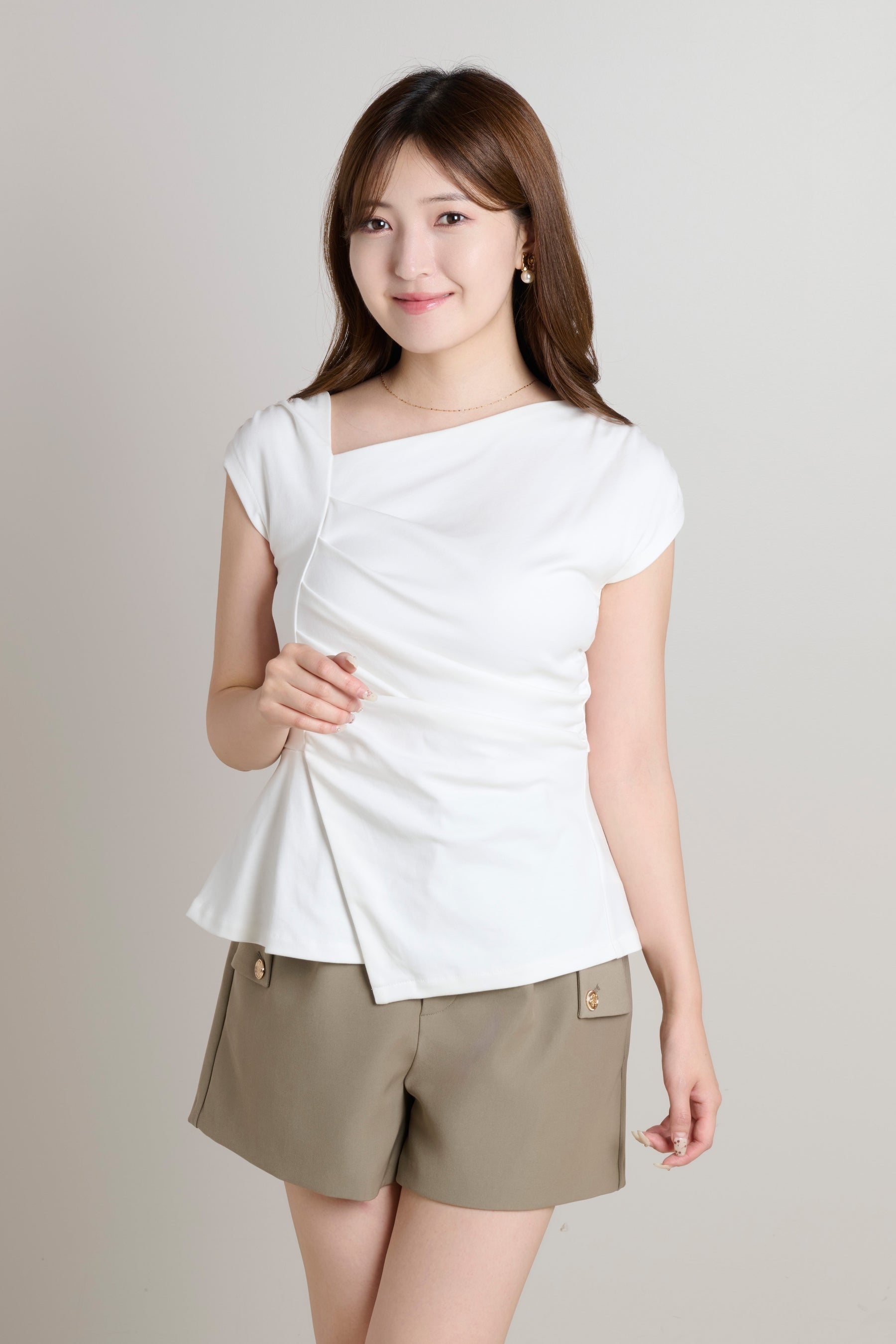 Asymmetrical Gathered Top