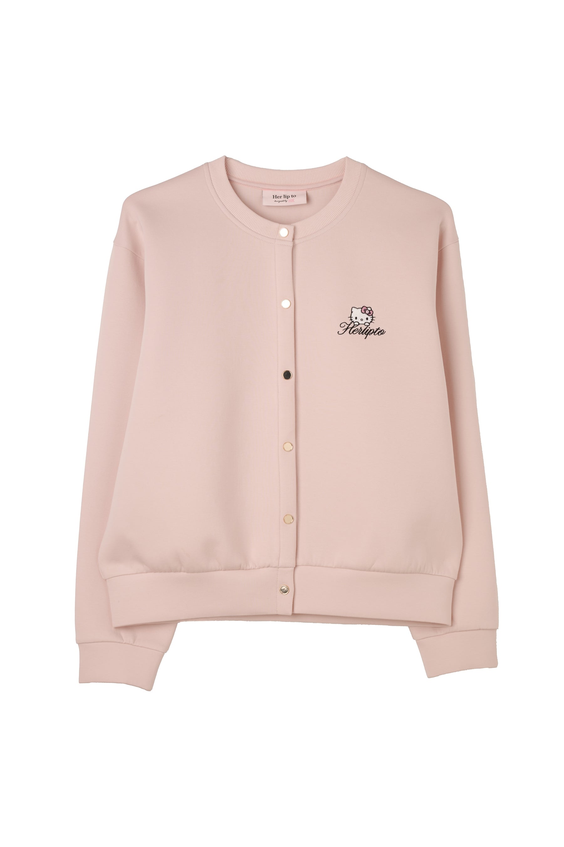 HLT×Hello Kitty Gold Button Cardigan