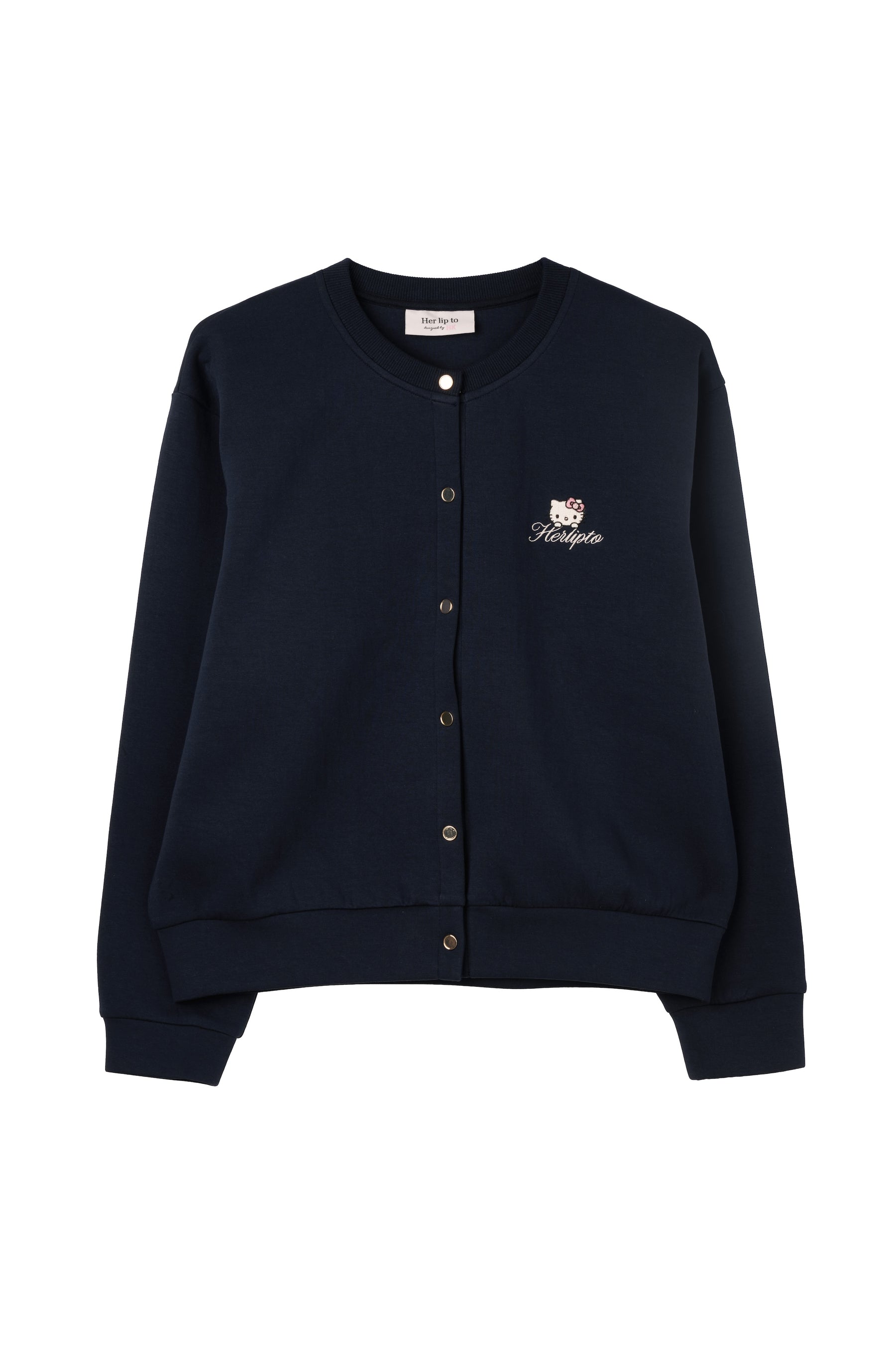 HLT×Hello Kitty Gold Button Cardigan
