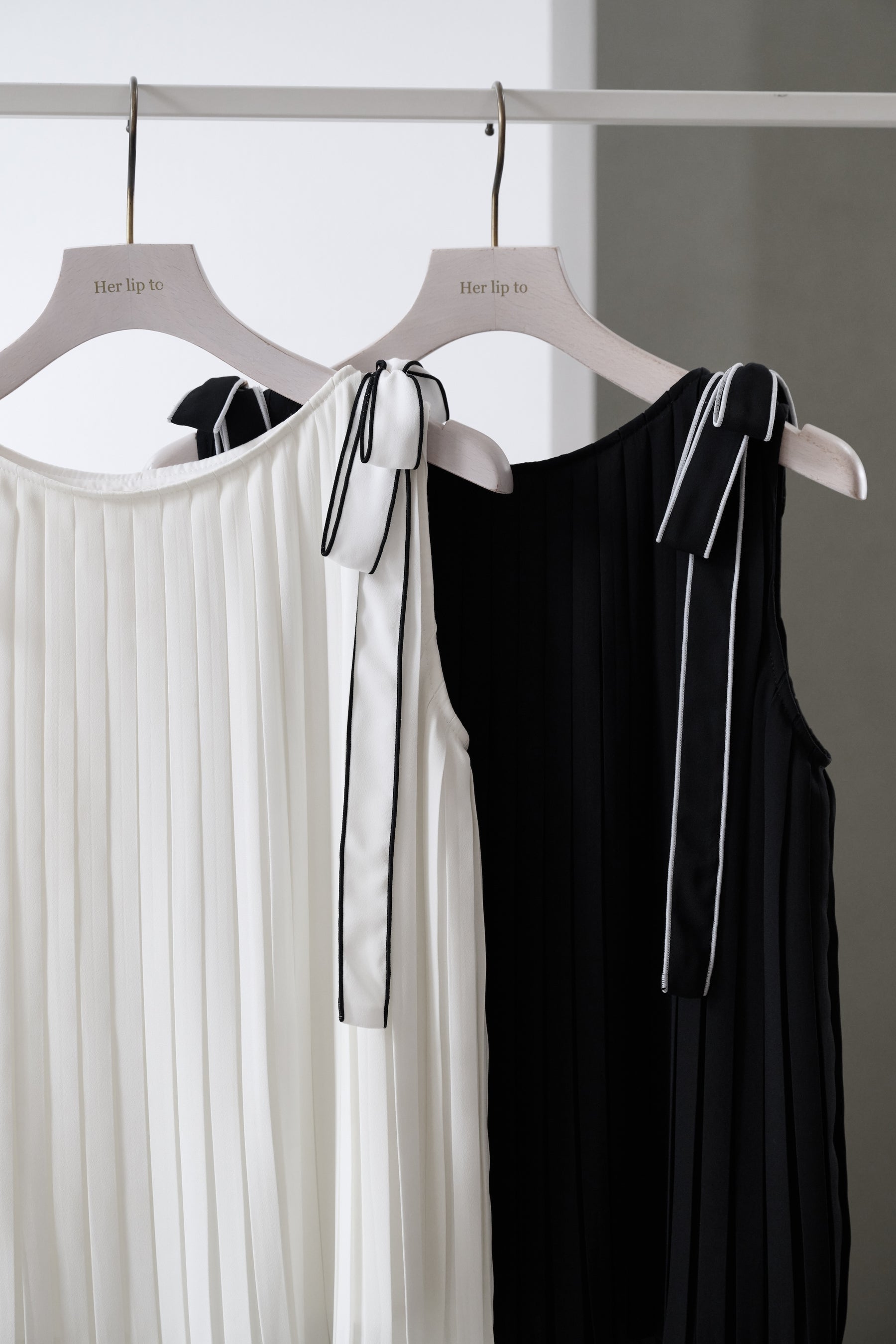 Pleated Chiffon Ribbon Top