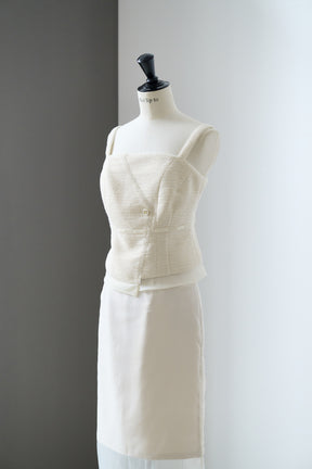 【8月上旬発送】Organza-Layered Sheer Skirt