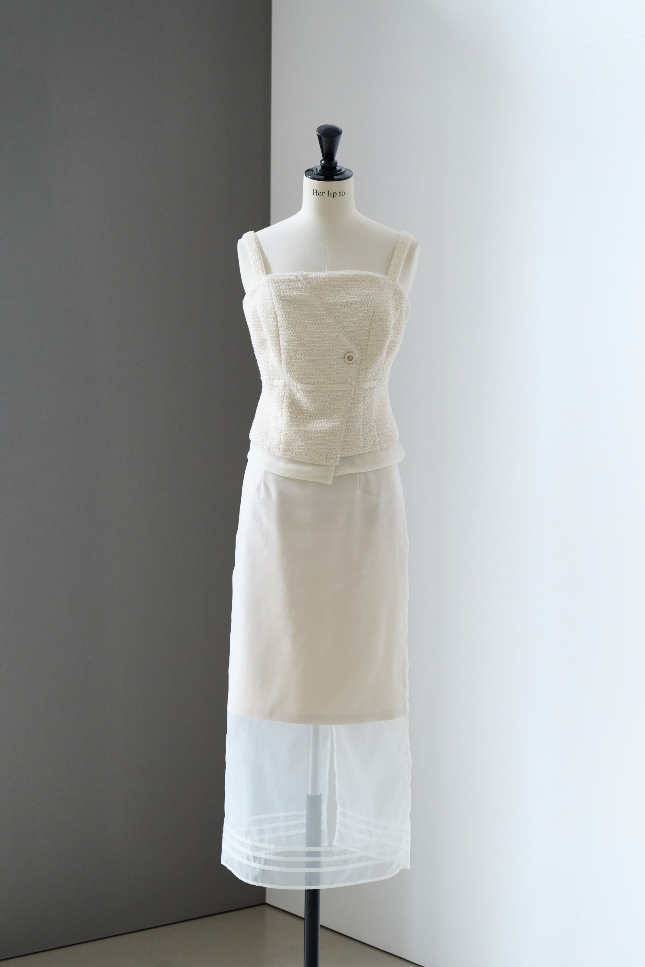 Herlipto Pantheon Checked Knit Dress グレー Proenza Schouler Jocelyn Dress in Midweight Viscose Rib