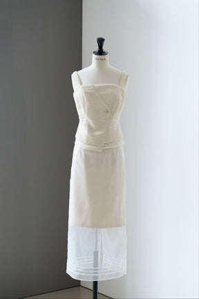 【8月上旬発送】Organza-Layered Sheer Skirt