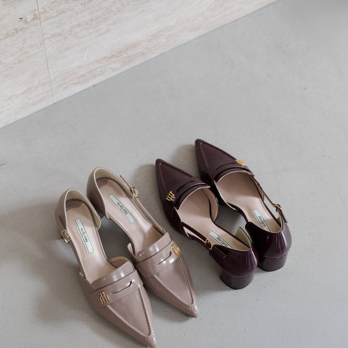 New color] Trois Heel Loafers