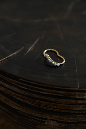 [Shipping in mid-August] Two-Finger Pearl Ring