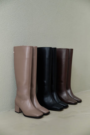 【9月下旬発送】Back Slit Long Boots