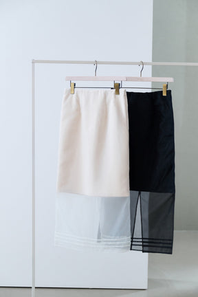 【8月上旬発送】Organza-Layered Sheer Skirt