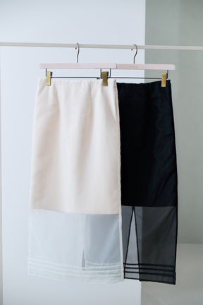 【8月上旬発送】Organza-Layered Sheer Skirt
