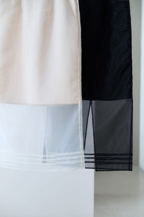 【8月上旬発送】Organza-Layered Sheer Skirt