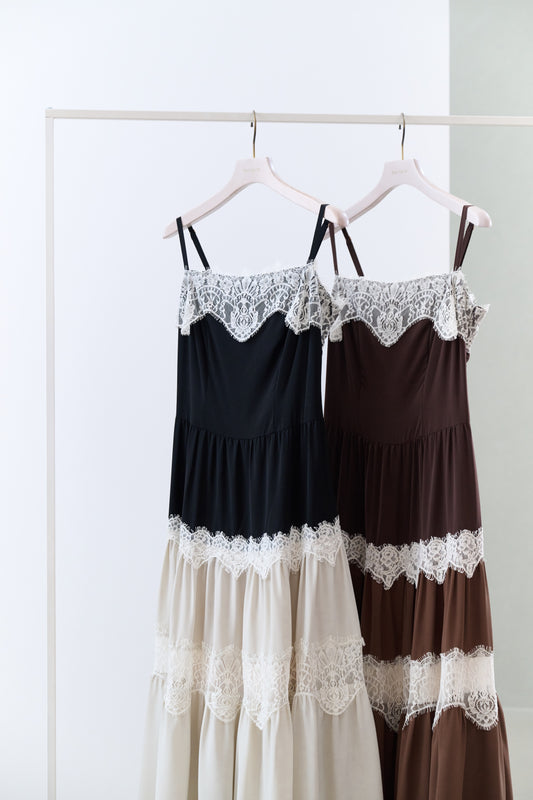 Isa Tiered Lace Cami Dress