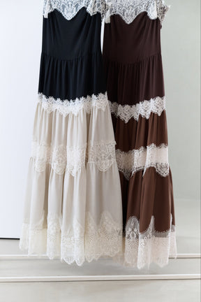 【8月上旬発送】Isa Tiered Lace Cami Dress