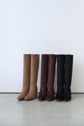 【9月下旬発送】Faux Suede Long Boots