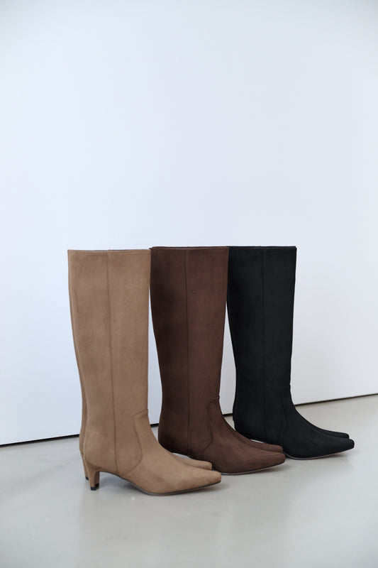 【9月下旬発送】Faux Suede Long Boots